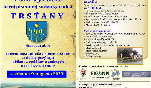 735. výročie obce - 19.8.2023 