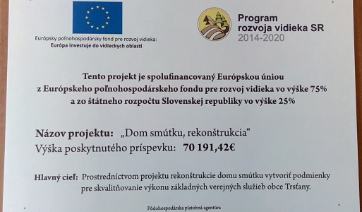 Rekonštrukcia Domu smútku 2019 